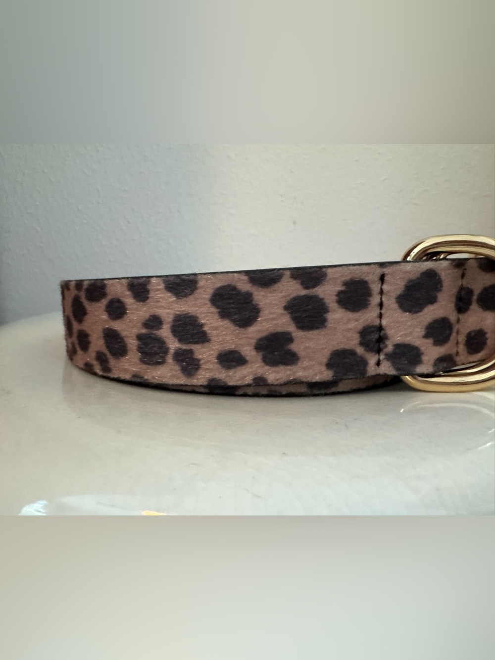 a new day Leopard Print Belt with Gold Buckle - Picture 3 of 5